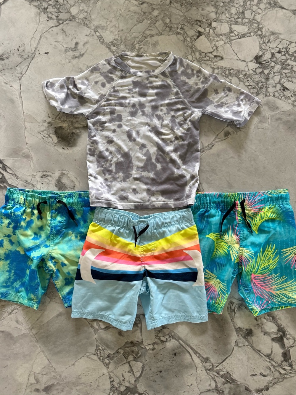 Hurley Little Boys Swim Trunks and Art Class Rashguard